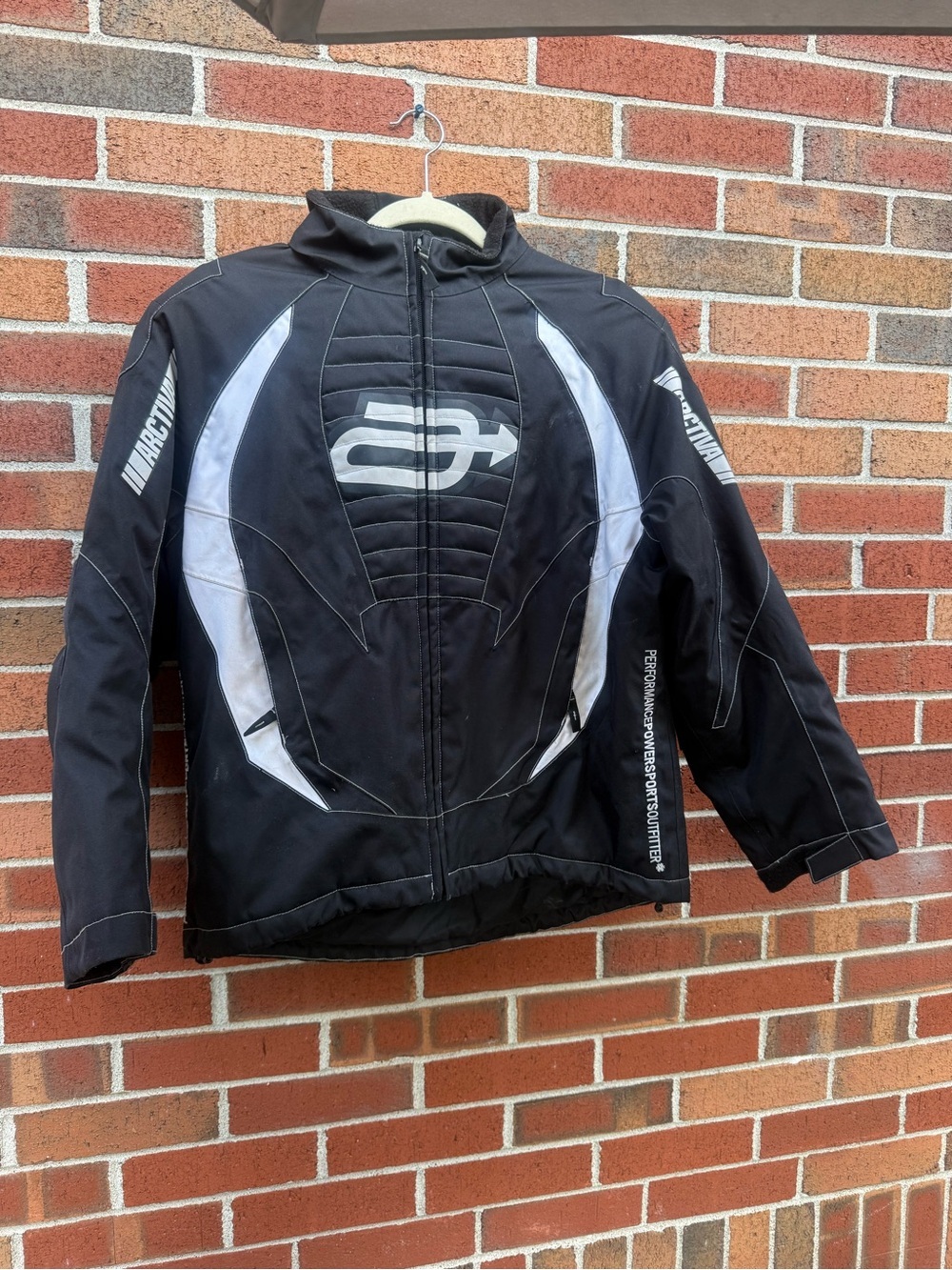 Arctiva Youth 16 Snowmobile Jacket Black Gray Insulated Winter Coat